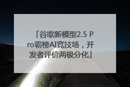 谷歌新模型2.5 Pro霸榜AI竞技场，开发者评价两极分化