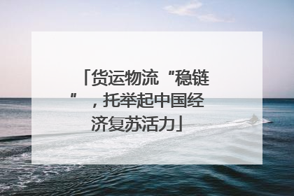 货运物流“稳链”，托举起中国经济复苏活力