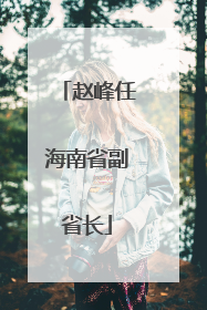 赵峰任海南省副省长