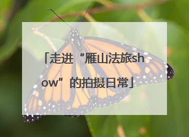 走进“雁山法旅show”的拍摄日常