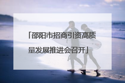 邵阳市招商引资高质量发展推进会召开