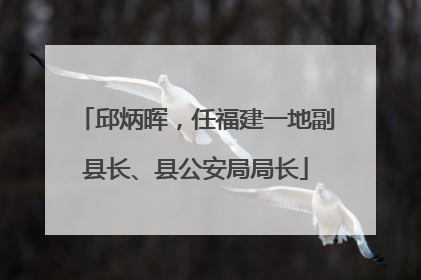 邱炳晖，任福建一地副县长、县公安局局长