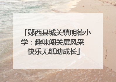 郧西县城关镇明德小学：趣味闯关展风采 快乐无纸助成长