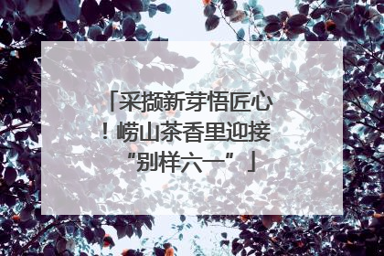 采撷新芽悟匠心！崂山茶香里迎接“别样六一”
