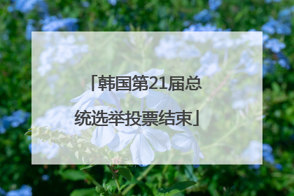 韩国第21届总统选举投票结束