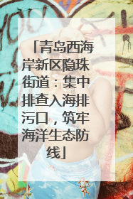 青岛西海岸新区隐珠街道：集中排查入海排污口，筑牢海洋生态防线