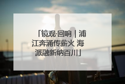 镜观·回响｜浦江奔涌传薪火 海派融新纳百川