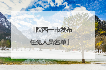 陕西一市发布任免人员名单