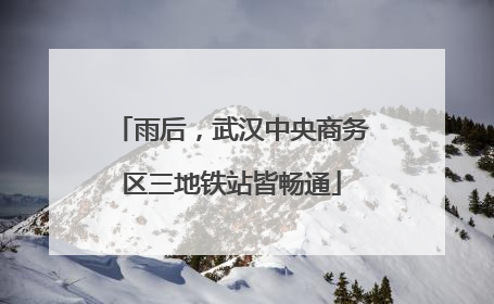 雨后，武汉中央商务区三地铁站皆畅通