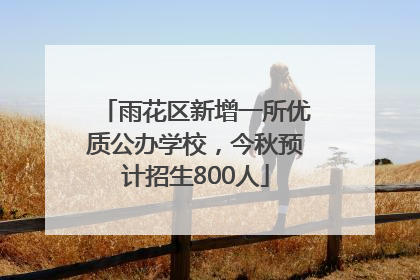 雨花区新增一所优质公办学校，今秋预计招生800人
