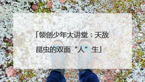 领创少年大讲堂：天敌昆虫的双面“人”生