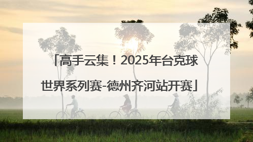高手云集！2025年台克球世界系列赛-德州齐河站开赛