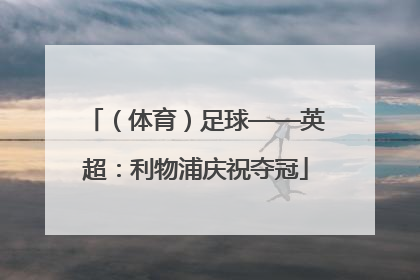 （体育）足球——英超：利物浦庆祝夺冠