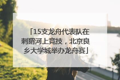 15支龙舟代表队在刺猬河上竞技，北京良乡大学城举办龙舟赛