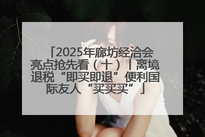 2025年廊坊经洽会亮点抢先看（十）丨离境退税“即买即退”便利国际友人“买买买”