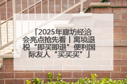 2025年廊坊经洽会亮点抢先看丨离境退税“即买即退”便利国际友人“买买买”
