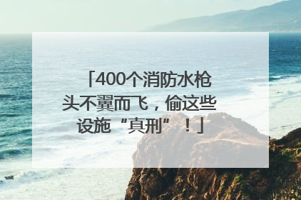400个消防水枪头不翼而飞，偷这些设施“真刑”！