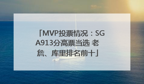 MVP投票情况：SGA913分高票当选 老詹、库里排名前十