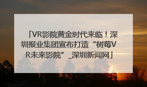 VR影院黄金时代来临！深圳报业集团宣布打造“树莓VR未来影院”_深圳新闻网